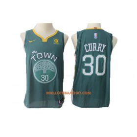 Maillot NBA Golden State Warriors Stephen Curry 30 Nike 2017-18 Vert Swingman - Homme